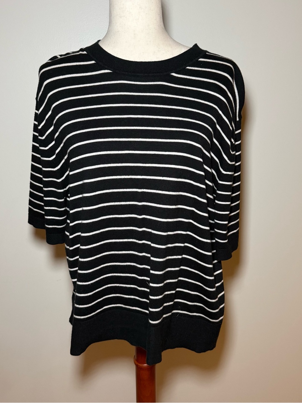 Banana Republic Black and White Striped Top